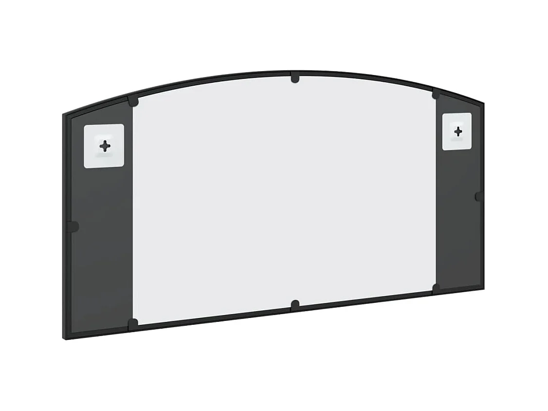 Zwarte wandspiegel 80x40 cm ijzeren boog