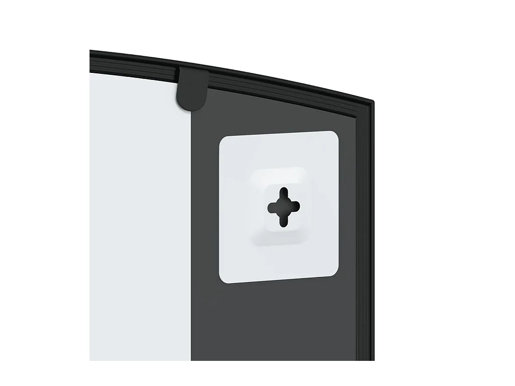 Zwarte wandspiegel 80x40 cm ijzeren boog