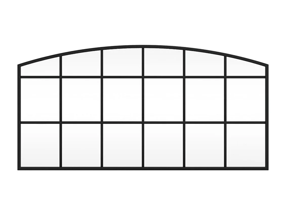 Espejo de pared negro 80x40 cm arco de hierro