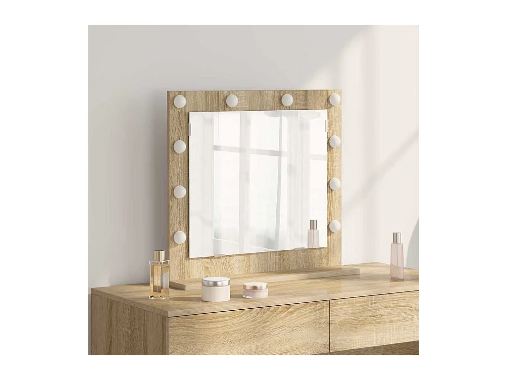 Miroir de vanité avec miroir Chêne Sonoma 60 x 55 x 18 cm