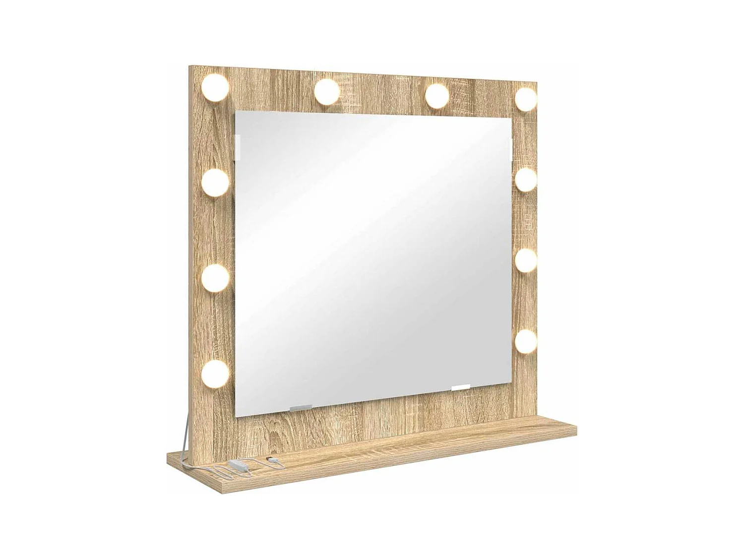 Miroir de vanité avec miroir Chêne Sonoma 60 x 55 x 18 cm