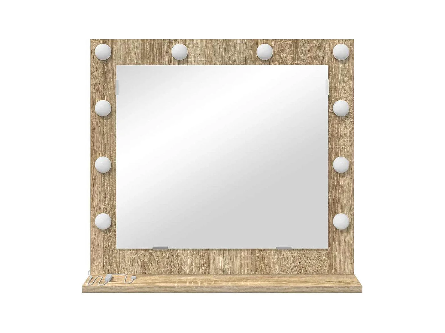 Miroir de vanité avec miroir Chêne Sonoma 60 x 55 x 18 cm