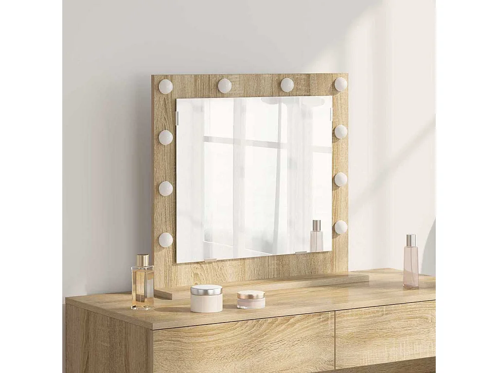 Miroir de vanité avec miroir Chêne Sonoma 60 x 55 x 18 cm