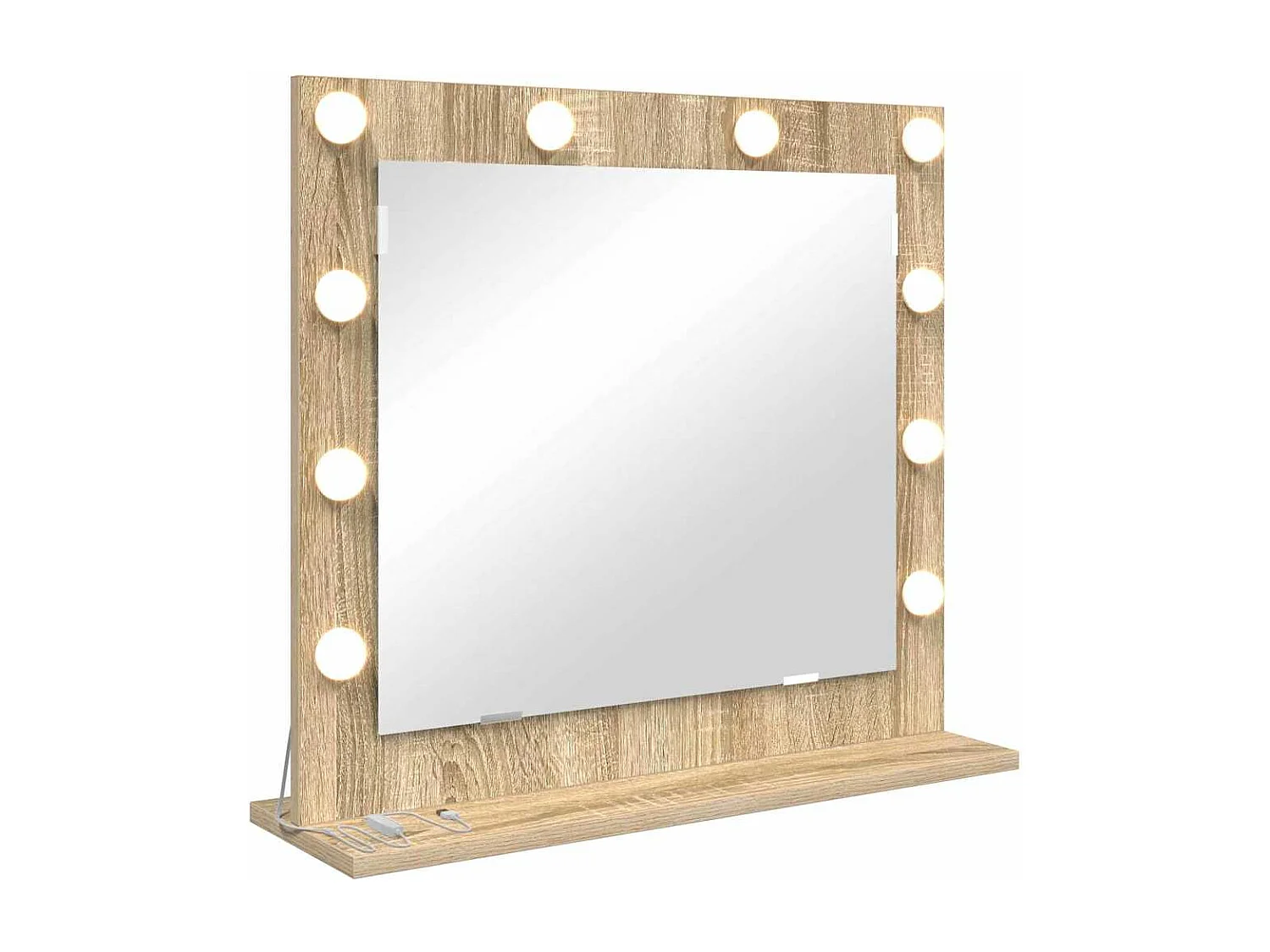 Miroir de vanité avec miroir Chêne Sonoma 60 x 55 x 18 cm