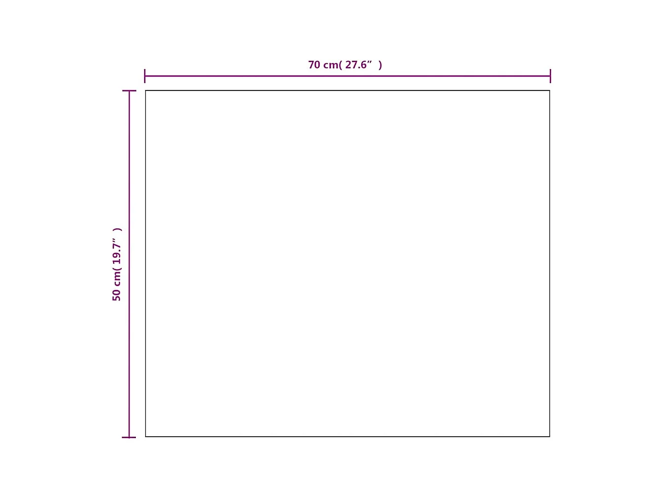 Frameloze spiegel 70x50 cm Glas