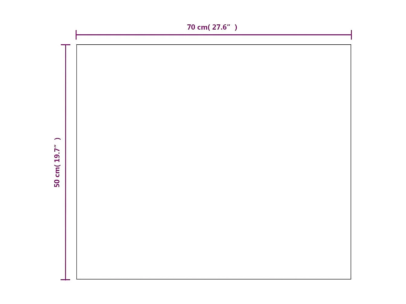 Specchio senza cornice 70x50 cm Vetro