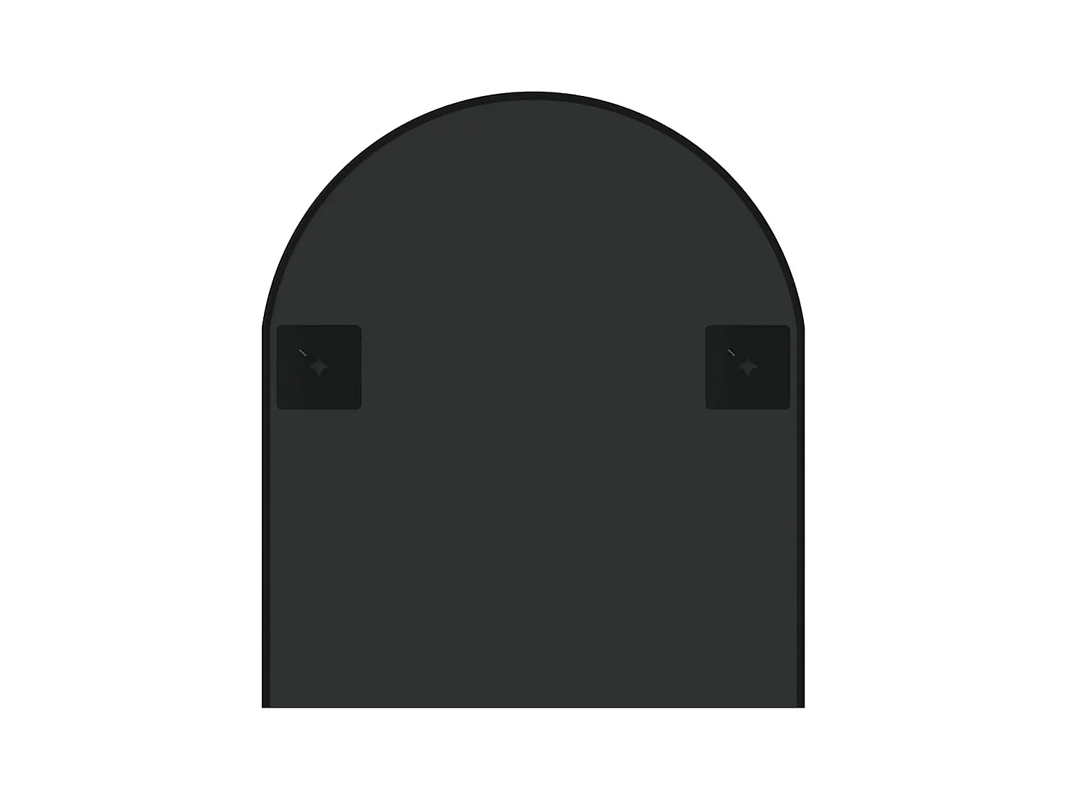 Specchio da parete nero 100x45 cm ovale