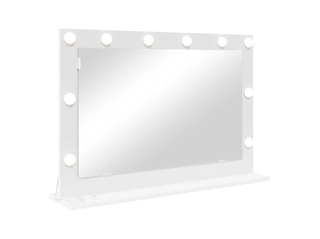 Kaptafelspiegel met LED-verlichting Wit 80 x 15 x 18 cm