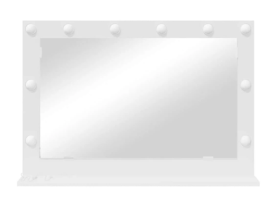 Kaptafelspiegel met LED-verlichting Wit 80 x 15 x 18 cm