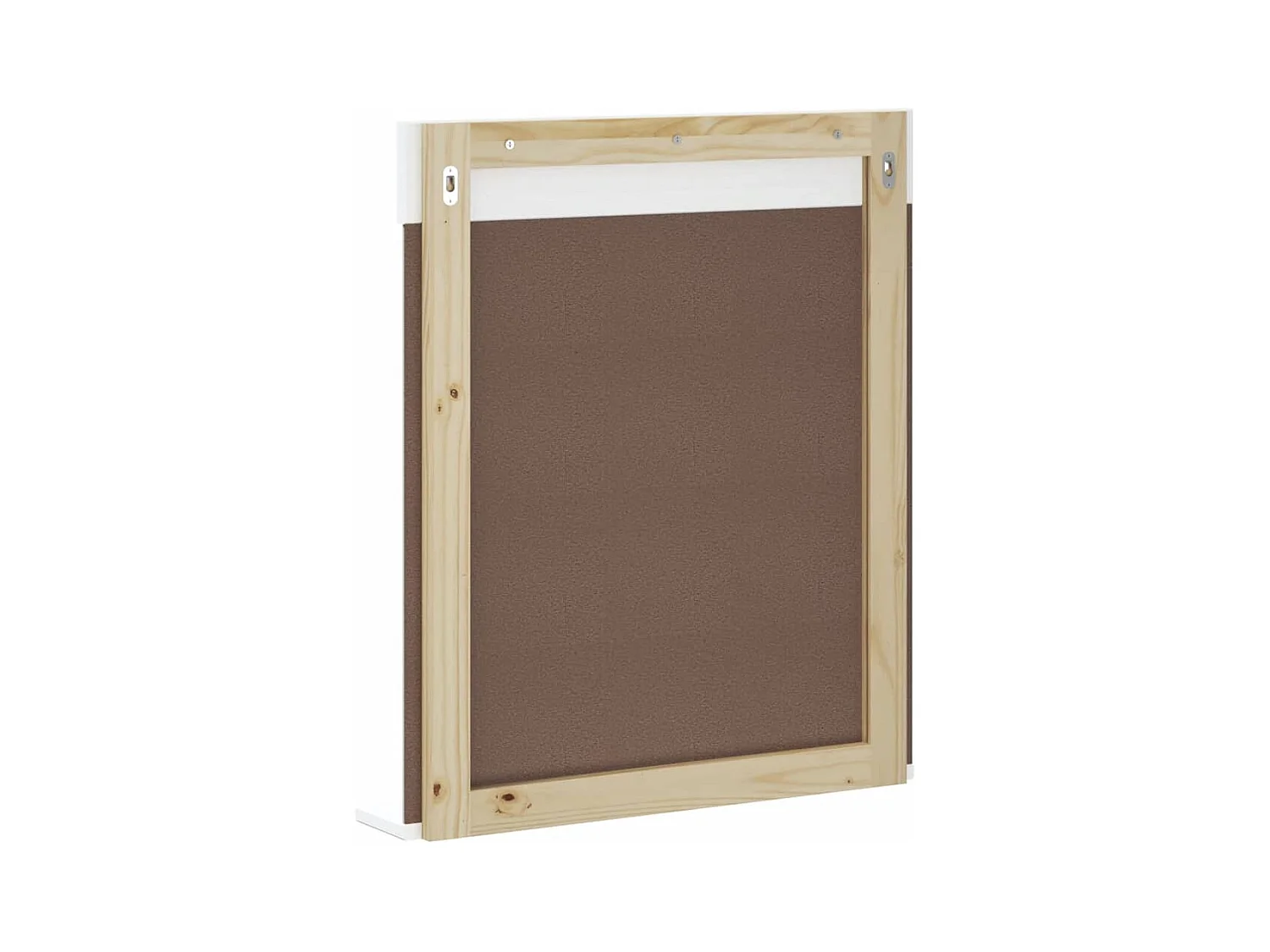 Miroir de salle de bain avec étagère BERG blanc bois massif