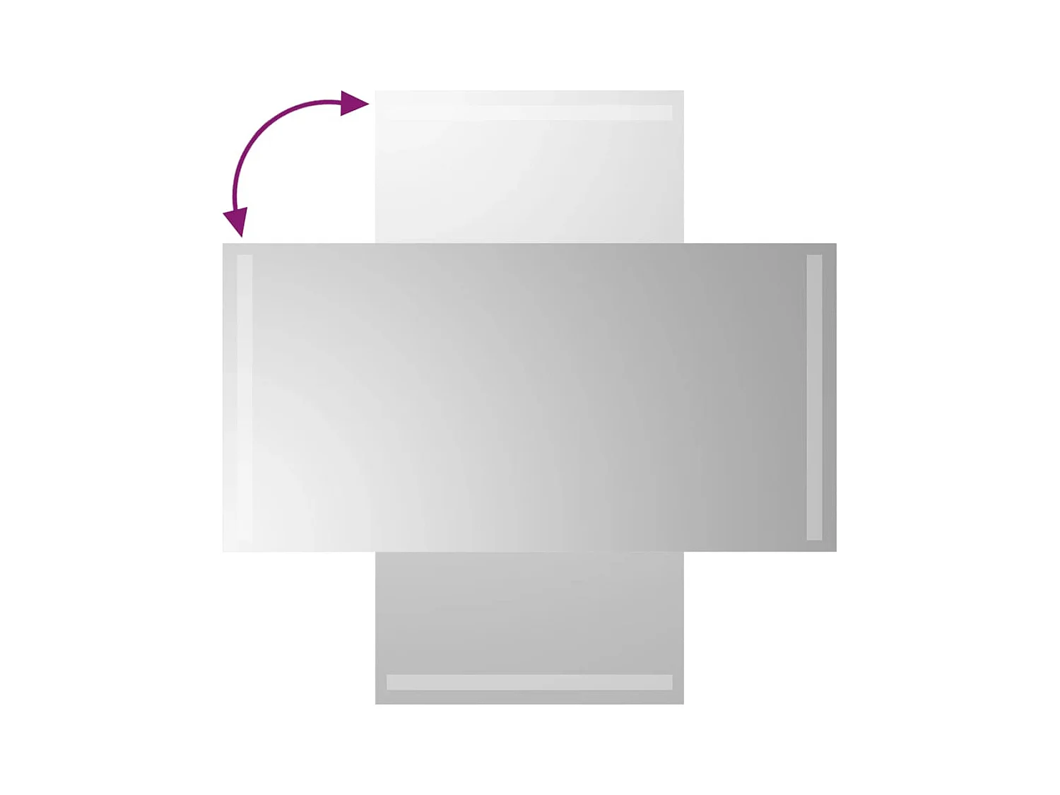 Miroir de salle de bain à LED 40x80 cm