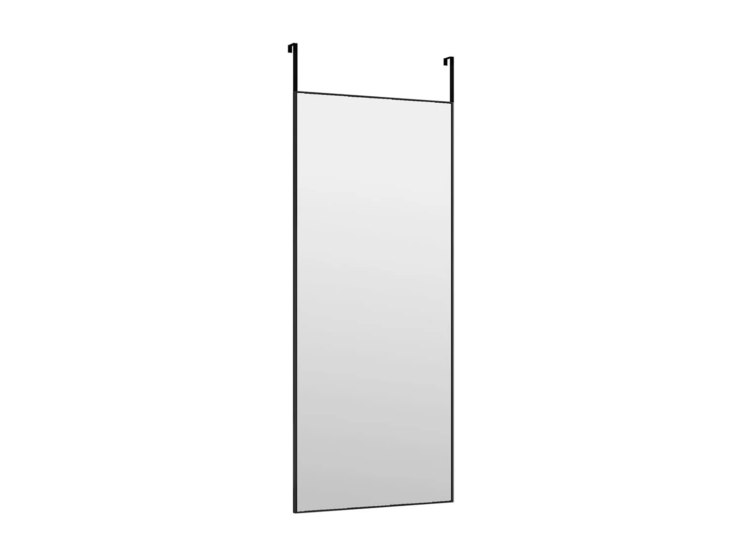 Specchio porta nero 40x100 cm Vetro e alluminio