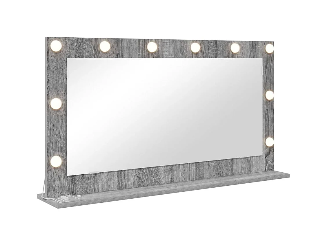 Miroir de vanité avec miroir Gris Sonoma 100 x 55 x 18 cm