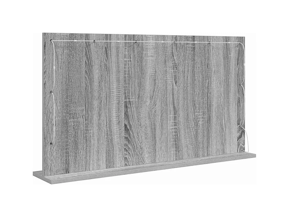 Miroir de vanité avec miroir Gris Sonoma 100 x 55 x 18 cm