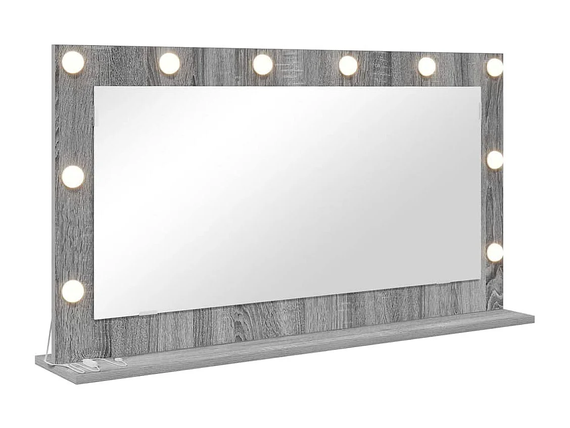 Miroir de vanité avec miroir Gris Sonoma 100 x 55 x 18 cm