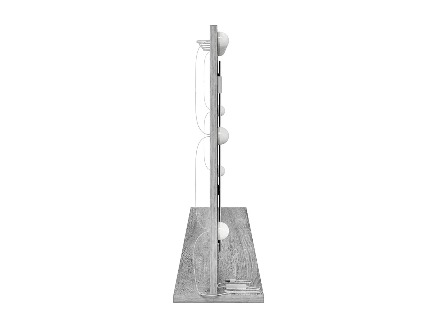 Miroir de vanité avec miroir Gris Sonoma 100 x 55 x 18 cm