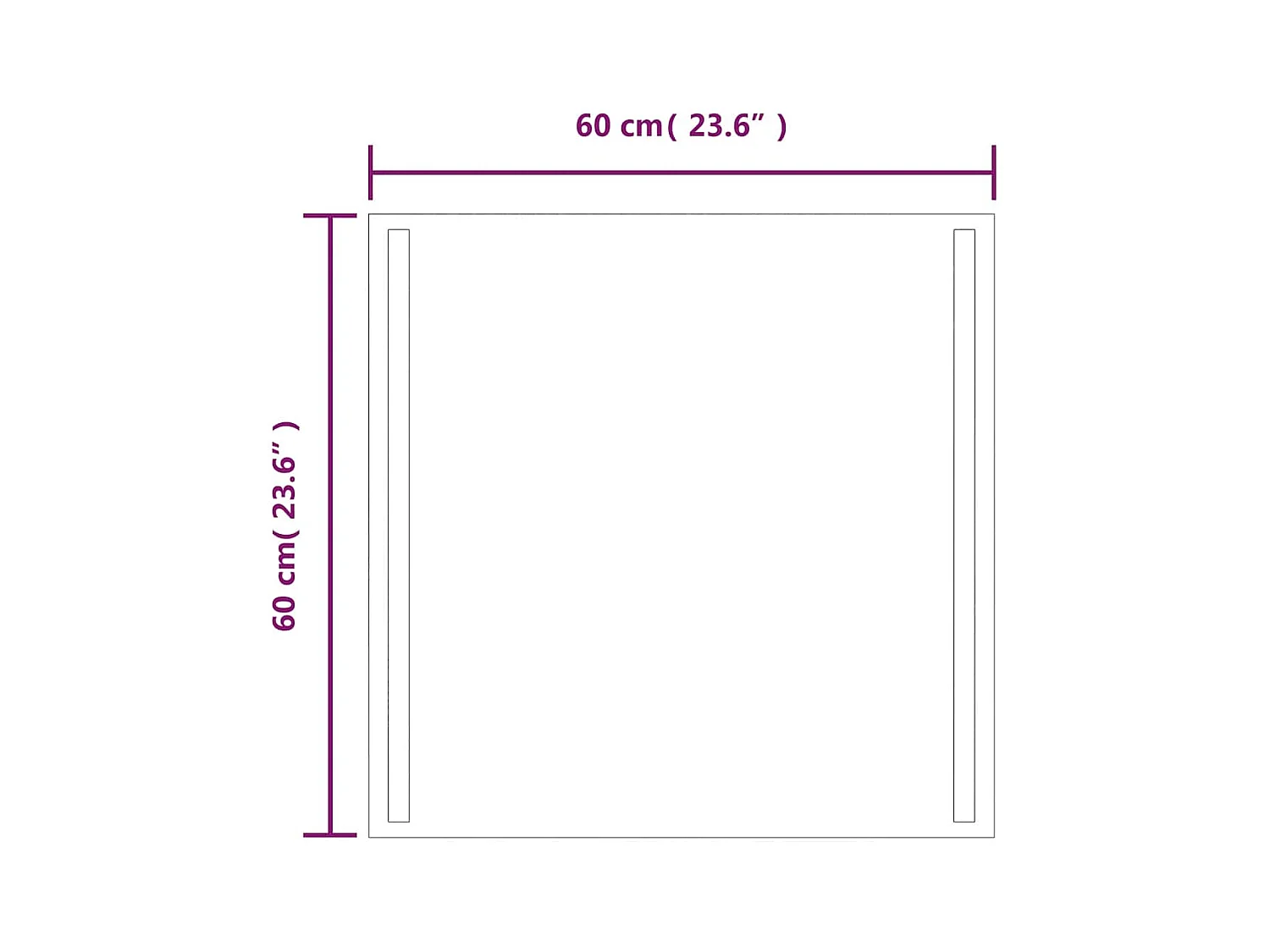 Miroir de salle de bain à LED 60x60 cm