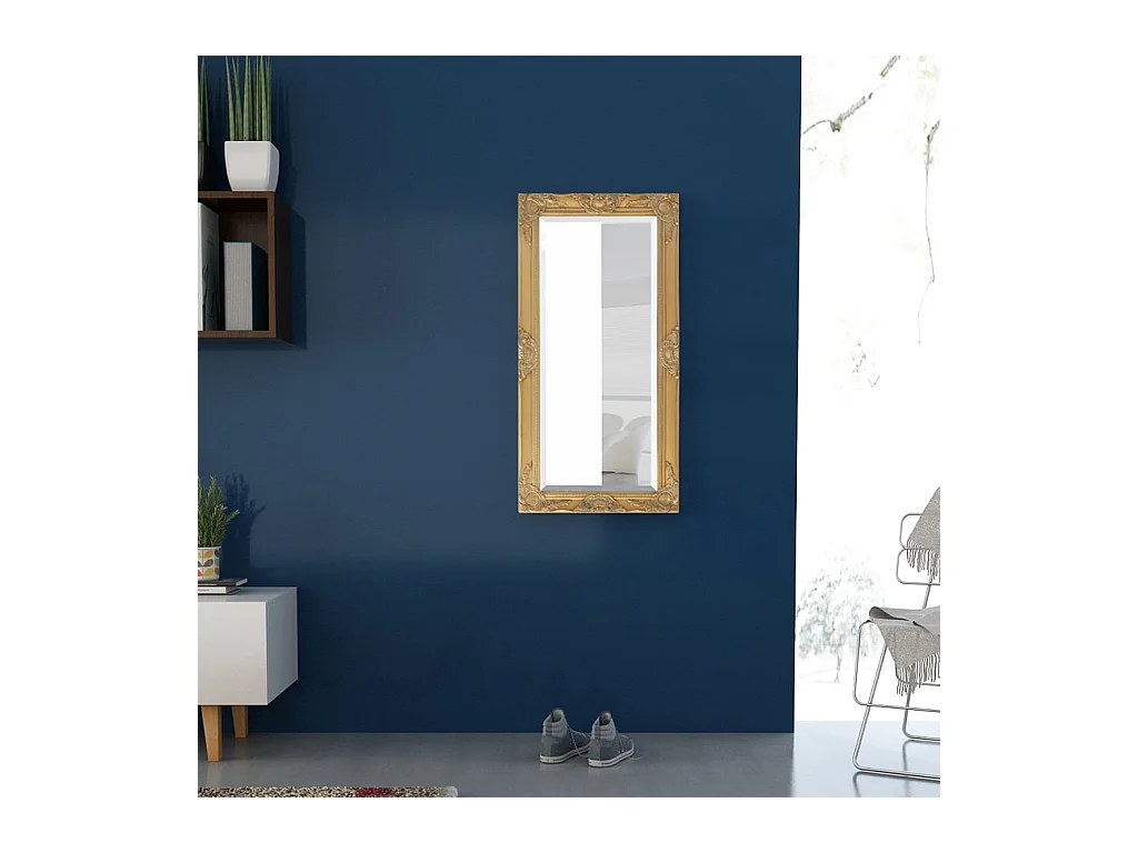 Specchio da parete in stile barocco 100x50 cm Oro
