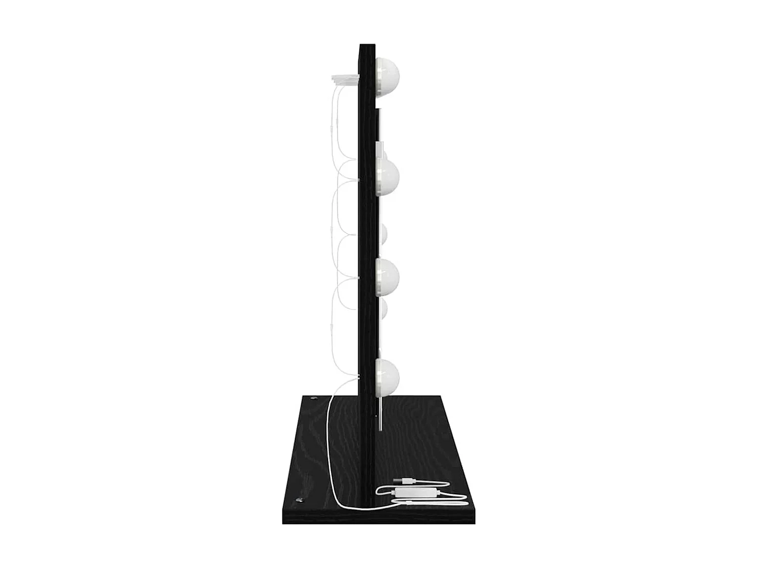 Kaptafelspiegel met spiegel Zwarte eik 60 x 45 x 18 cm