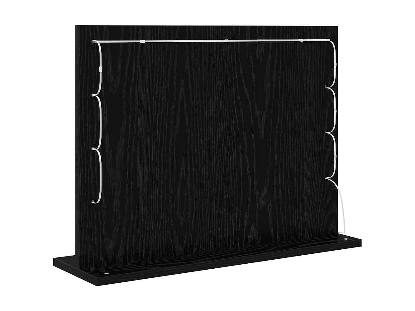 Miroir de vanité avec miroir Chêne noir 60 x 45 x 18 cm