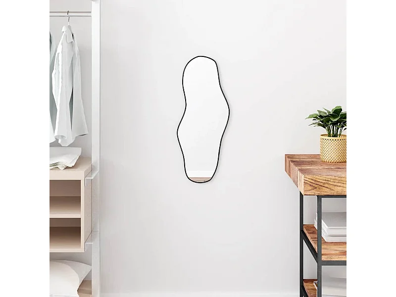 Espejo de pared negro 60x25 cm