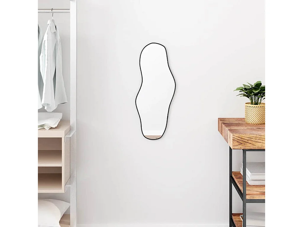 Espejo de pared negro 60x25 cm