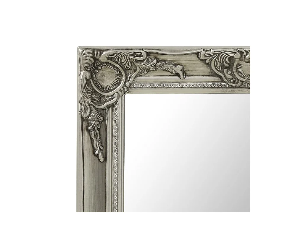 Specchio da parete in stile barocco 60x60 cm Argento