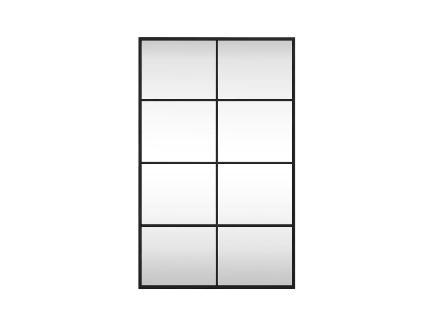 Specchio da parete nero 50x80 cm rettangolare in ferro