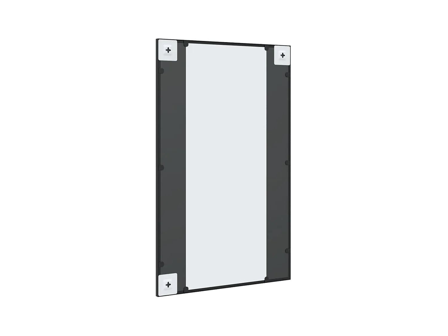 Specchio da parete nero 50x80 cm rettangolare in ferro