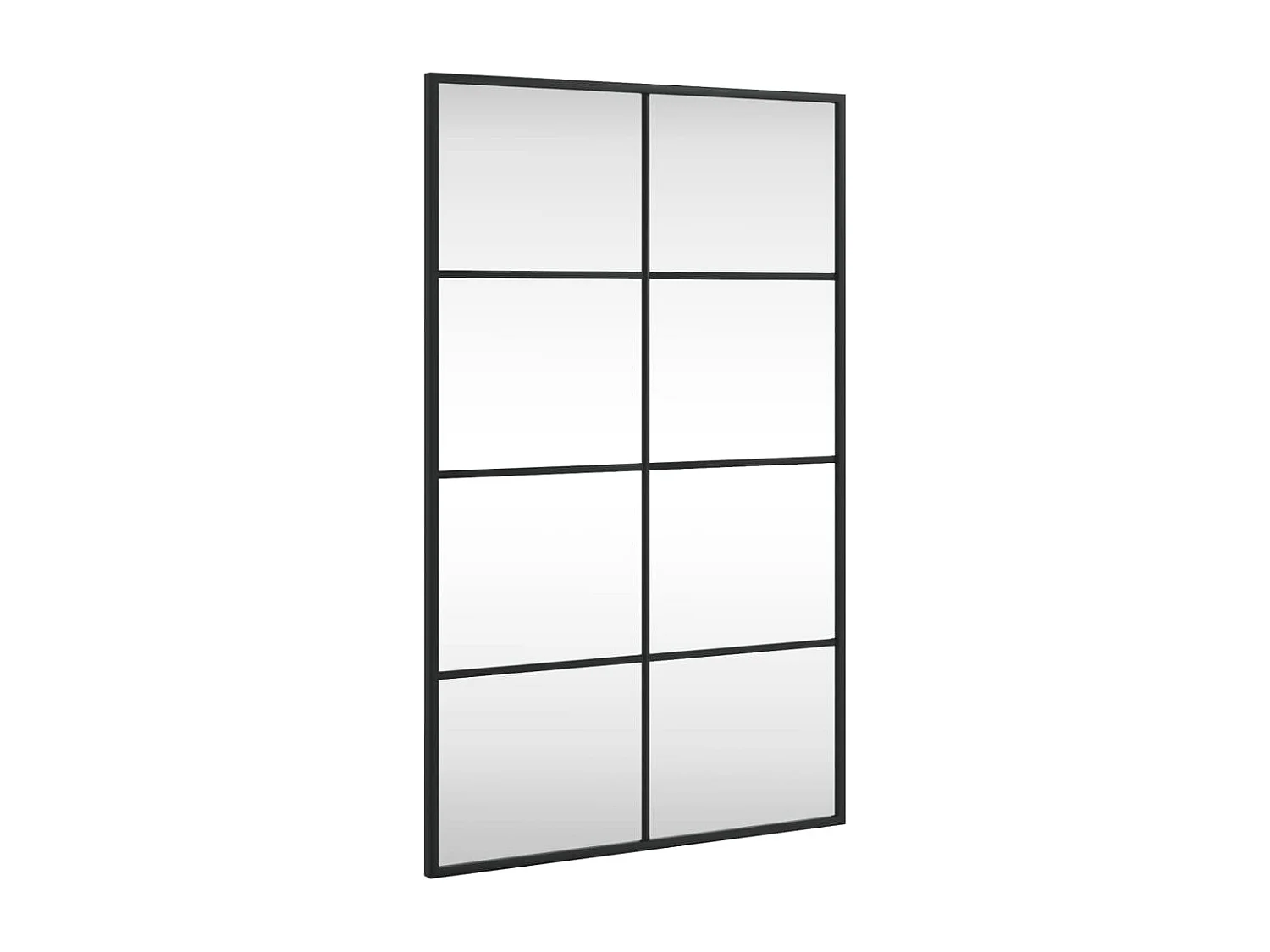 Specchio da parete nero 50x80 cm rettangolare in ferro