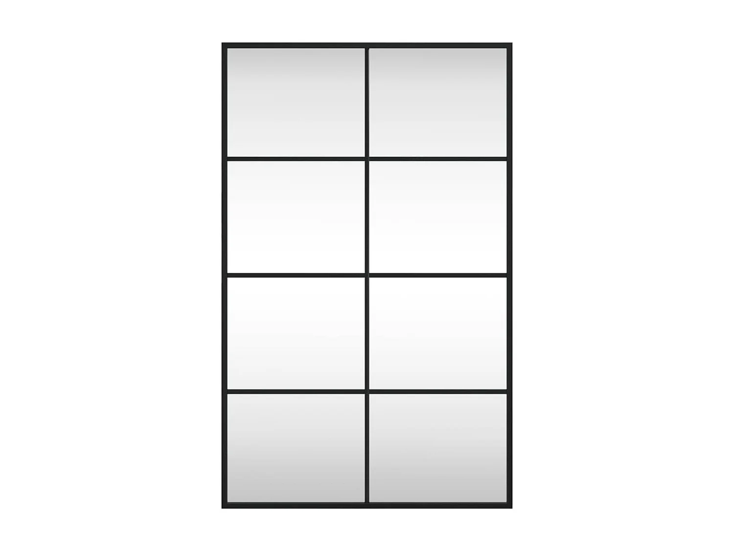 Specchio da parete nero 50x80 cm rettangolare in ferro