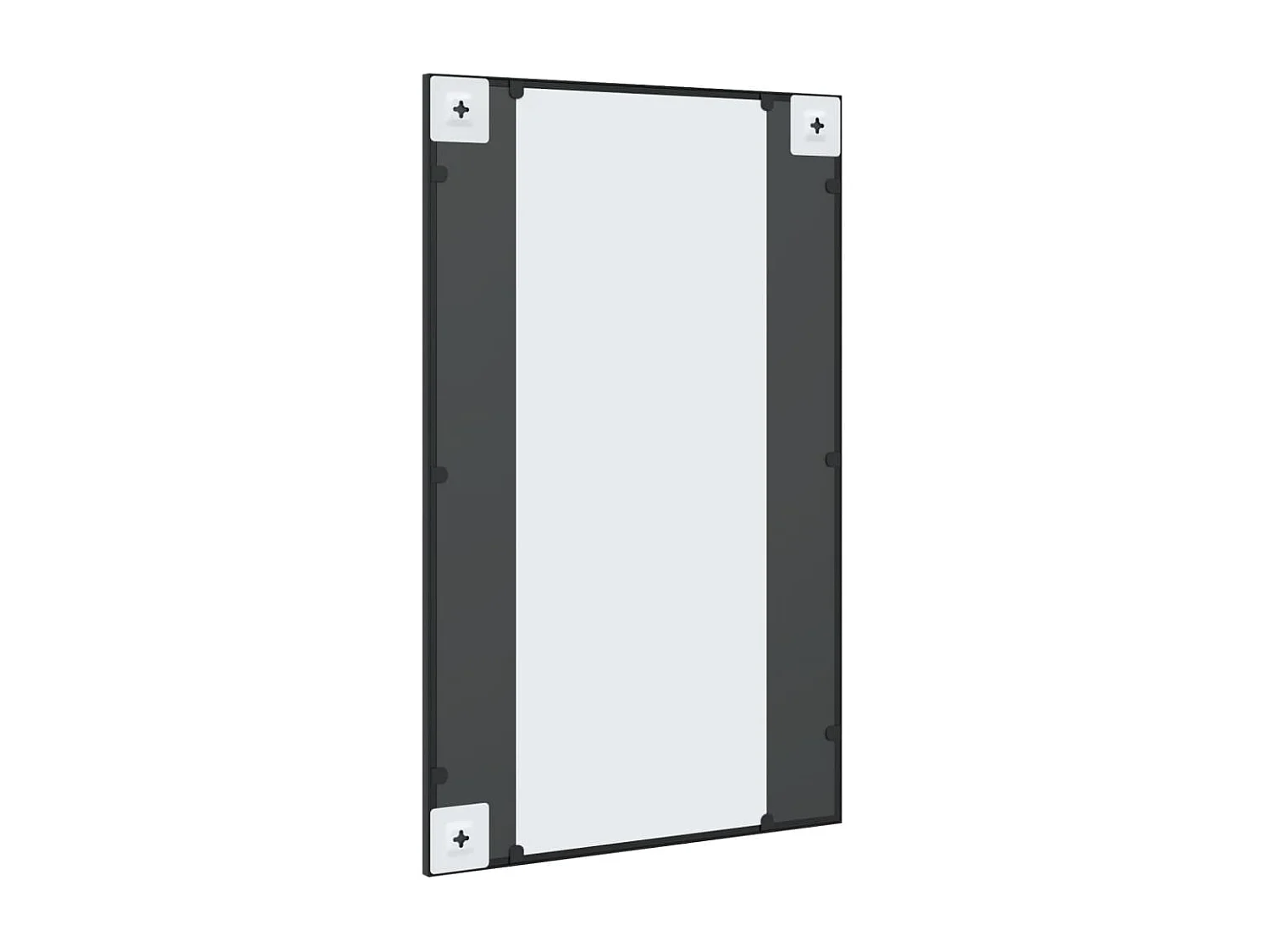 Specchio da parete nero 50x80 cm rettangolare in ferro