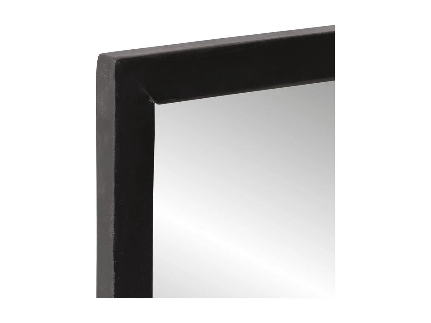 Miroir avec étagère 80x8x55 cm verre et bois massif manguier