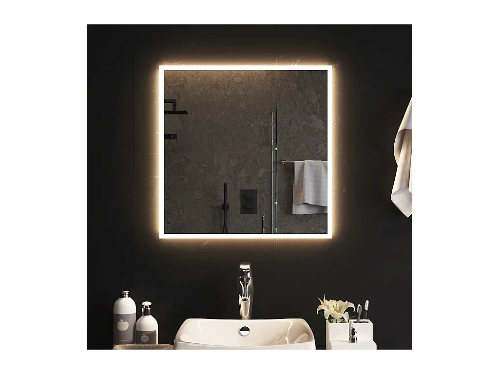 Miroir de salle de bain à LED 60x60 cm