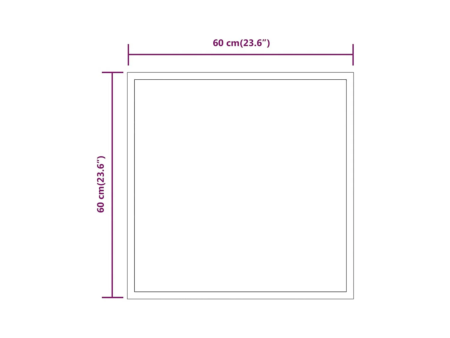 Miroir de salle de bain à LED 60x60 cm