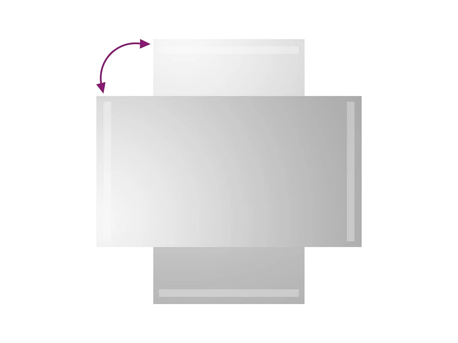 Miroir de salle de bain à LED 40x70 cm