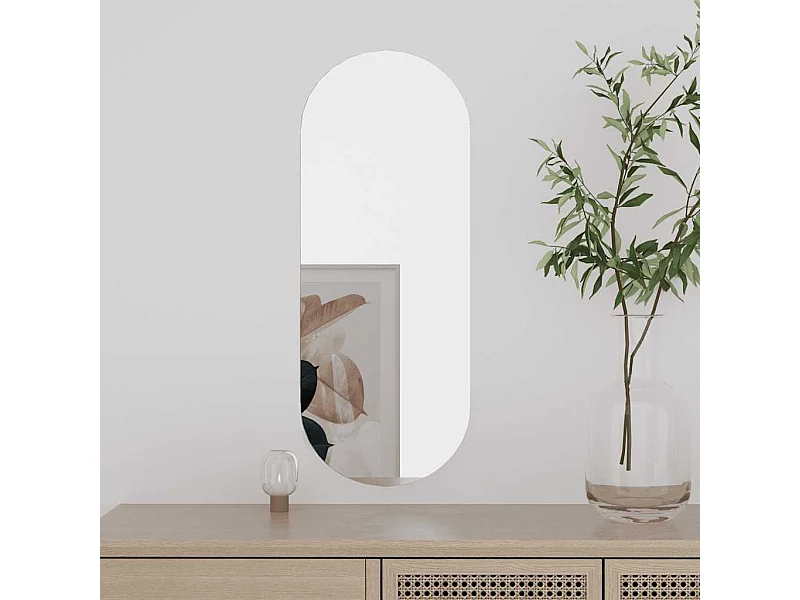 Espejo de pared 20x50 cm Cristal ovalado