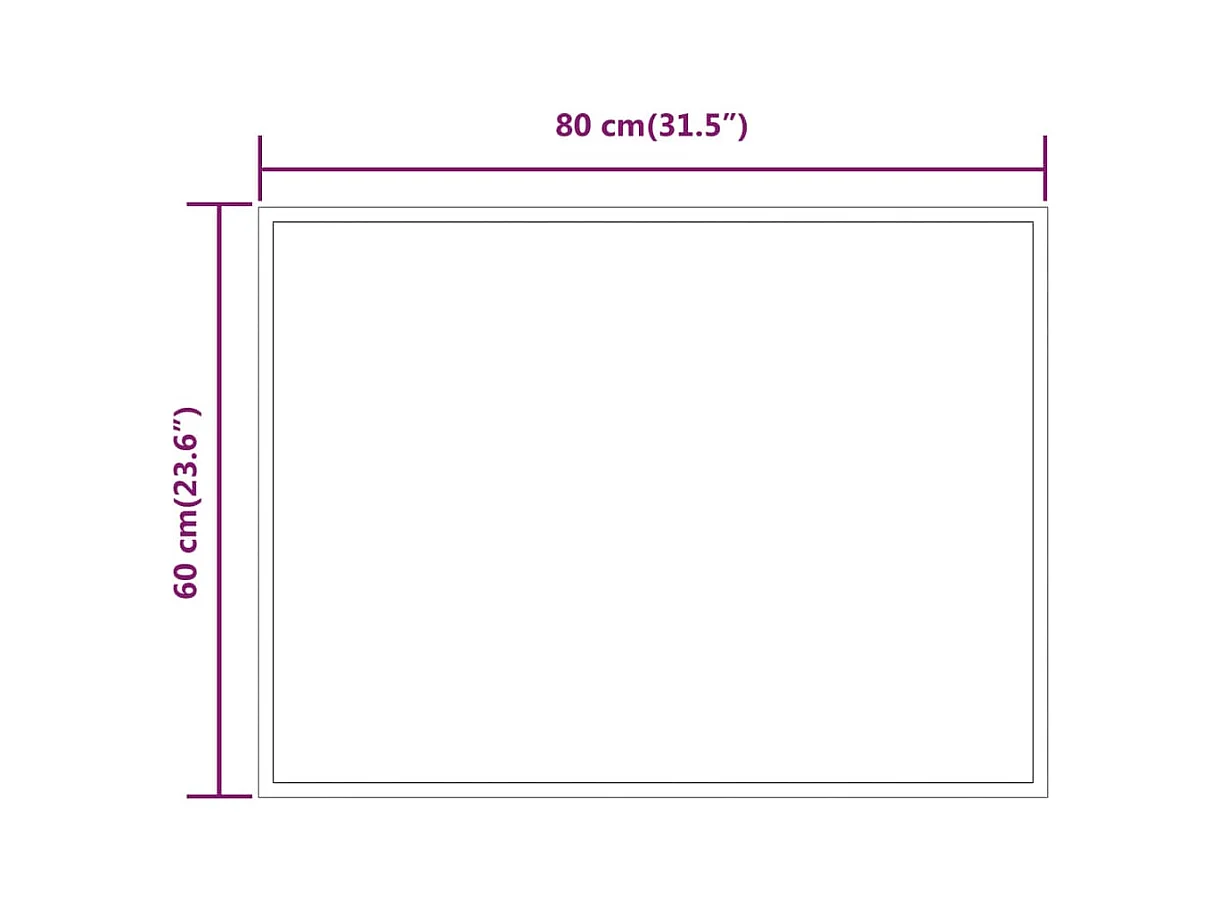 Miroir de salle de bain à LED 60x80 cm