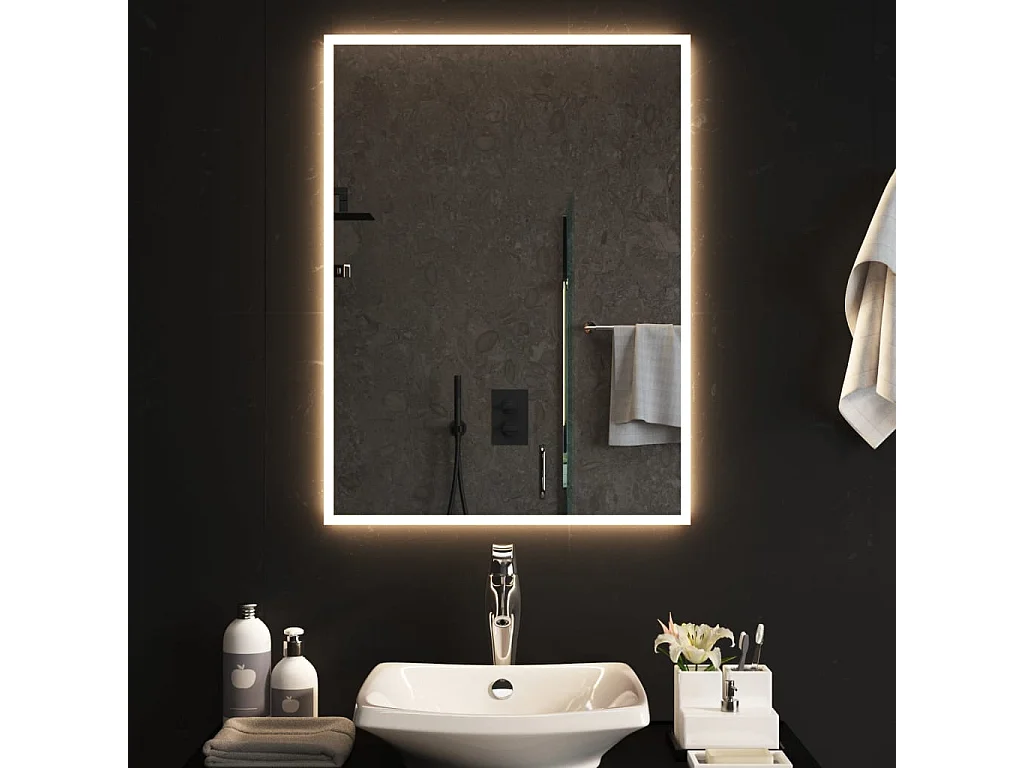 Miroir de salle de bain à LED 60x80 cm