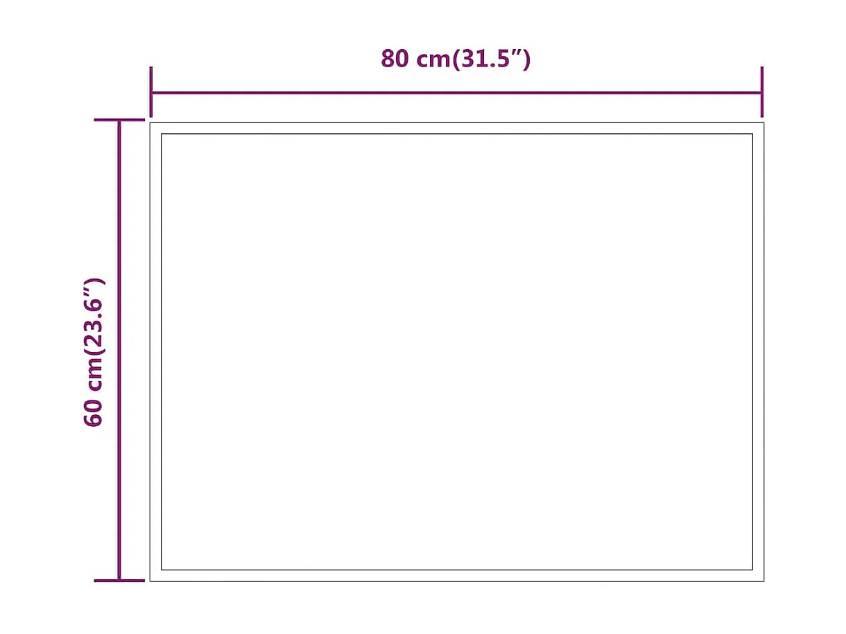 Miroir de salle de bain à LED 60x80 cm