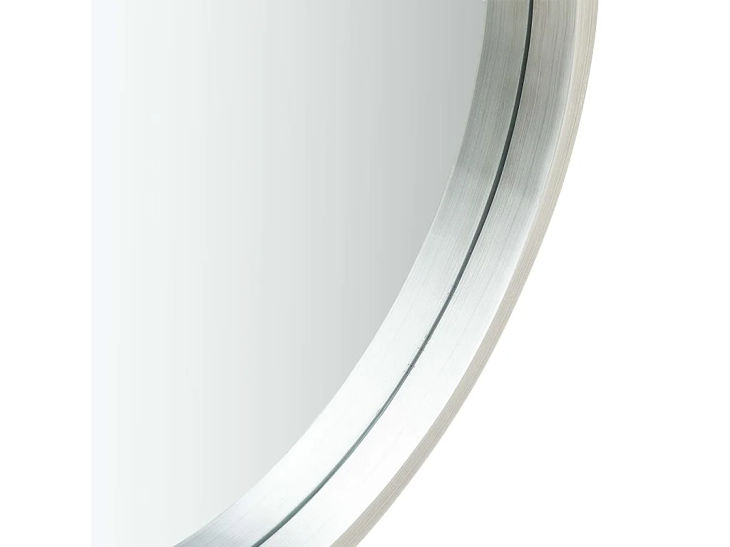 Specchio da parete con cinturino 50 cm Argento