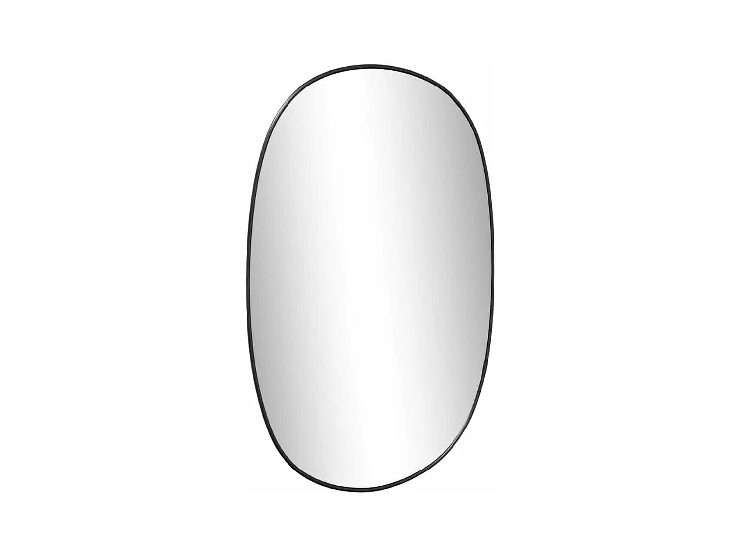 Zwarte wandspiegel 50x35 cm