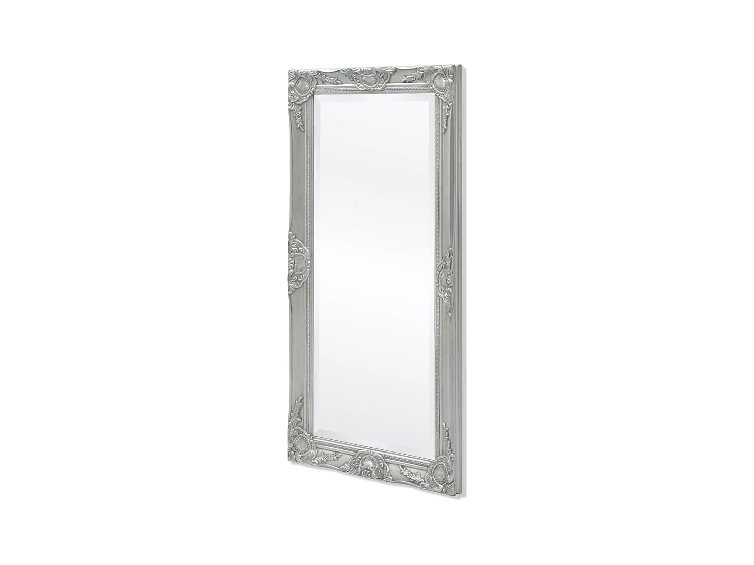 Wandspiegel in barokstijl 100x50 cm Zilver