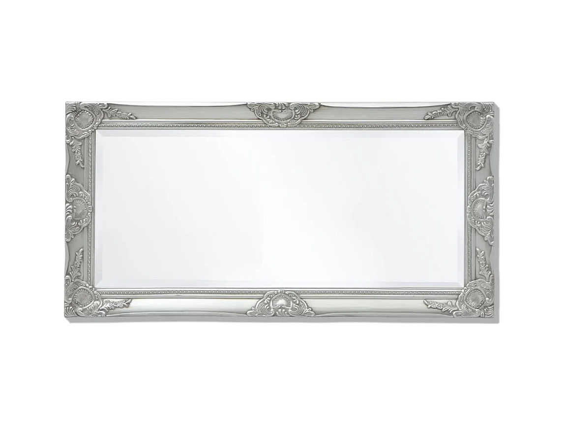 Wandspiegel in barokstijl 100x50 cm Zilver
