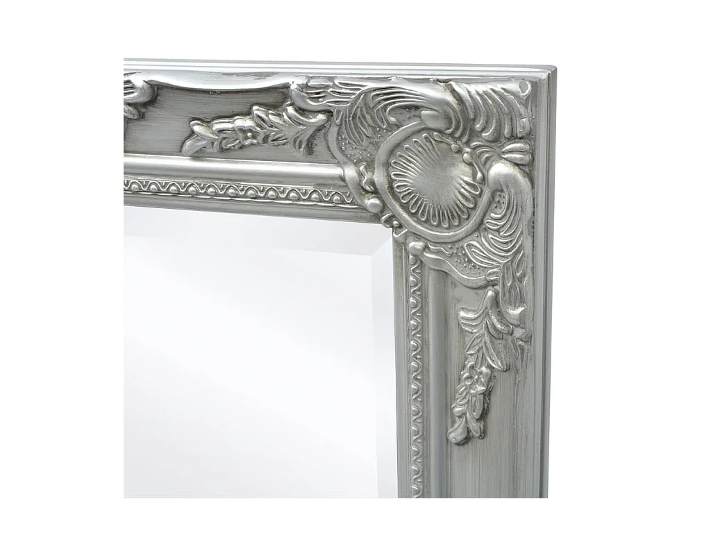 Wandspiegel in barokstijl 100x50 cm Zilver