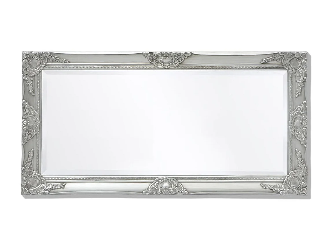 Specchio da parete in stile barocco 100x50 cm Argento