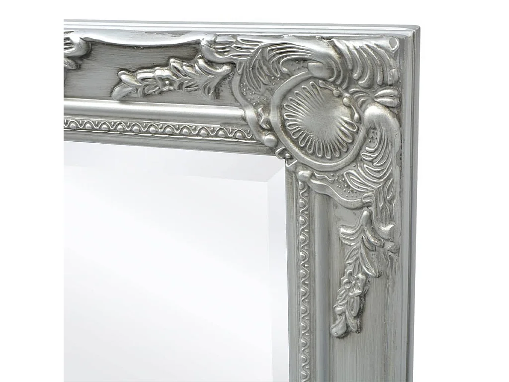 Specchio da parete in stile barocco 100x50 cm Argento