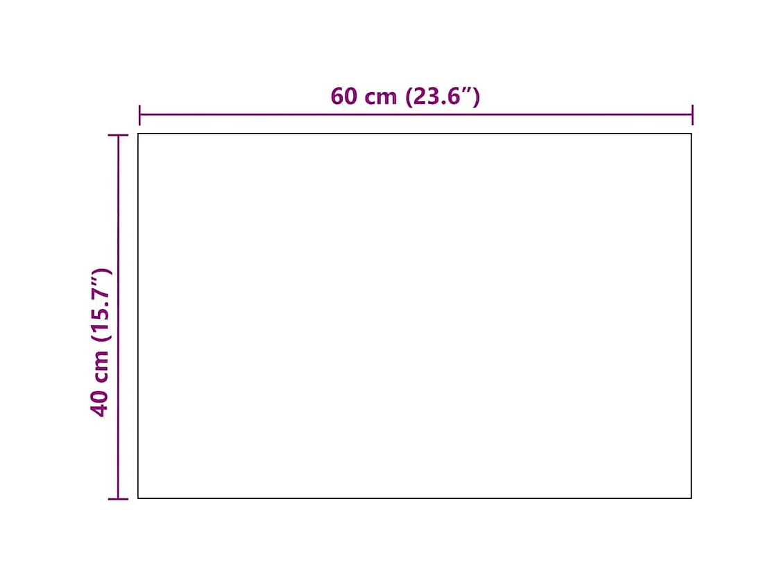 Espejo de pared 60 x 40 cm Cristal rectangular