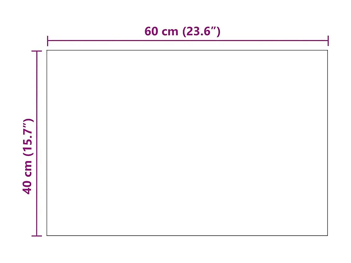 Specchio da parete 60 x 40 cm Rettangolare in Vetro