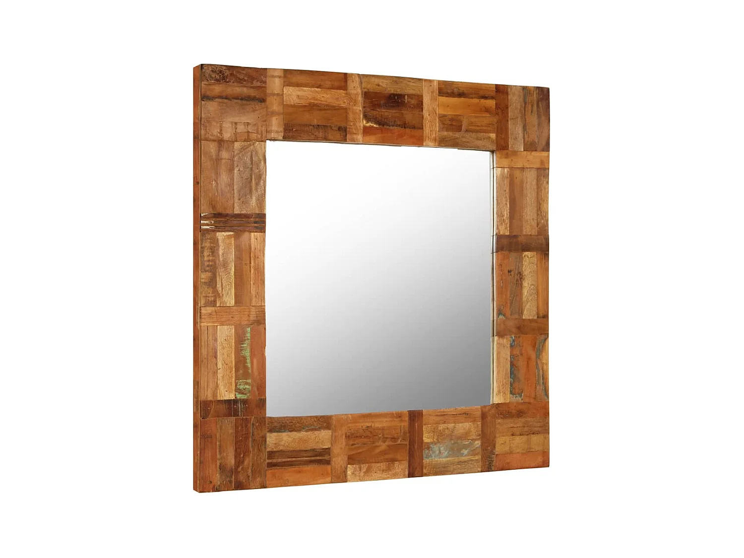 Wandspiegel Massief gerecycled hout 60 x 60 cm
